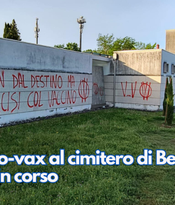 Graffiti no-vax al cimitero di Bedizzole. Indagini in corso