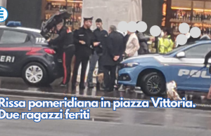 Rissa pomeridiana in piazza Vittoria. Due ragazzi feriti
