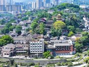 Cina: Chongqing, veduta aerea di antica cittadina di Ciqikou (1)