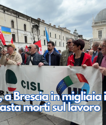 1 maggio, a Brescia in migliaia in piazza: basta morti sul lavoro