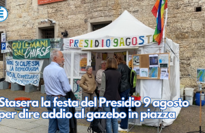 Stasera la festa del Presidio 9 agosto per dire addio al gazebo in piazza