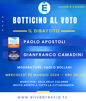 Elezioni 2024, questa sera a Botticino il dibattito tra i 2 candidati