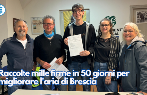 Raccolte mille firme in 50 giorni per migliorare l’aria di Brescia