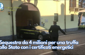 Sequestro da 4 milioni per una truffa allo Stato con i certificati energetici