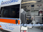 Centauro finisce fuori strada e cade nel burrone