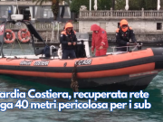 Guardia Costiera, recuperata rete lunga 40 metri pericolosa per i sub