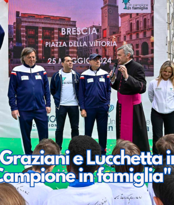 Panatta, Graziani e Lucchetta in piazza per “Un Campione in famiglia”