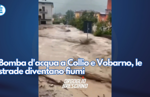 Bomba d’acqua a Collio e Vobarno, le strade diventano fiumi VIDEO