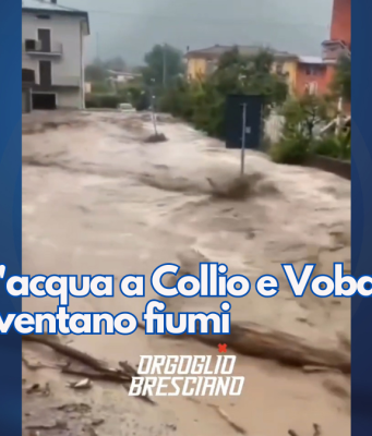 Bomba d’acqua a Collio e Vobarno, le strade diventano fiumi VIDEO