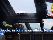 Cedegolo, in fiamme un ufficio. Nessun ferito
