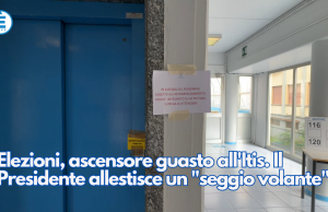 Ascensore ripristinato all’Itis. Il Presidente aveva allestito un “seggio volante”