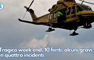 Tragico week end: 10 feriti, alcuni gravi, in quattro incidenti
