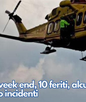 Tragico week end: 10 feriti, alcuni gravi, in quattro incidenti