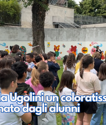 Alla scuola Ugolini un coloratissimo murales nato dagli alunni