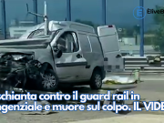 Si schianta contro il guard rail in tangenziale e muore sul colpo. IL VIDEO