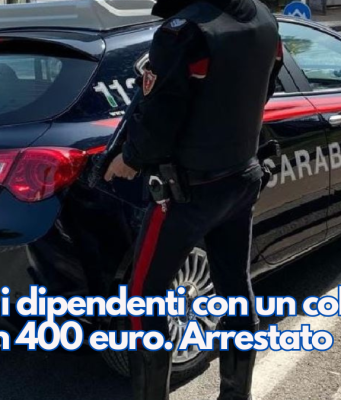 Minaccia i dipendenti con un coltello e fugge con 400 euro. Arrestato