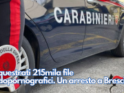 Sequestrati 215mila file pedopornografici. Un arresto anche a Brescia