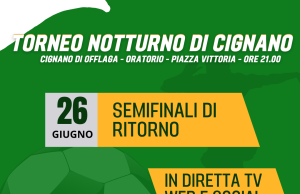 Torneo Notturno di Cignano, stasera su Èlive