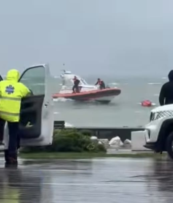 Maltempo sul Garda: recuperato un uomo aggrappato al wingfoil