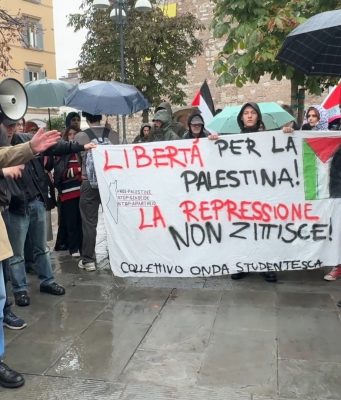 7 ottobre, il presidio “mascherato” da conferenza stampa