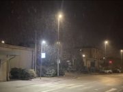 La prima neve del 2024, fiocchi bianchi a Lumezzane