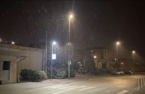 La prima neve del 2024, fiocchi bianchi a Lumezzane