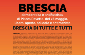 “Brescia democratica e antifascista”, attese migliaia di persone