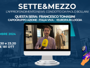 “Sette&Mezzo”, l’ospite di stasera è Francesco Tomasini