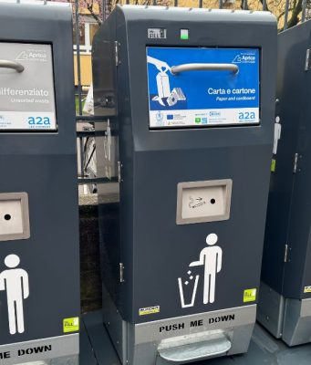 A Brescia ci sono 150 cestini per i rifiuti “intelligenti”