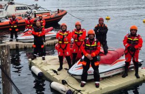 Sul Garda soccorsi anche in moto d’acqua. L’addestramento