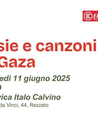 Poesie e canzoni per Gaza a Rezzato
