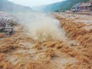 Cina: Shanxi, cascata di Hukou sul fiume Giallo