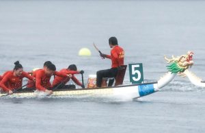 Sport: finale dei 200 metri a 10 posti dell’evento di barca drago ai Giochi mondiali