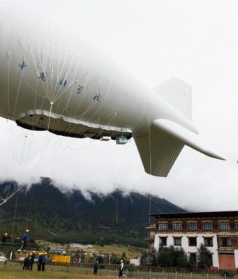 Cina: esperimento di osservazione atmosferica con il pallone ancorato “Jimu-1” nello Xizang