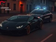 Lamborghini brucia l’alt e scappa: inseguimento da film