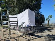 La locomotiva del castello di Brescia è tornata sotto i ferri