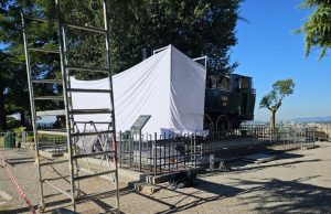 La locomotiva del castello di Brescia è tornata sotto i ferri