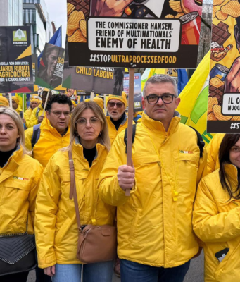 Agricoltori contro l’Ue, Coldiretti Brescia in piazza a Bruxelles