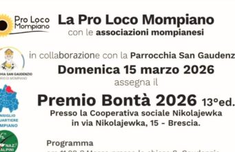 Domenica 15 marzo, il Premio Bontà 2026