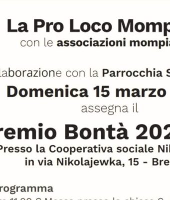 Domenica 15 marzo, il Premio Bontà 2026