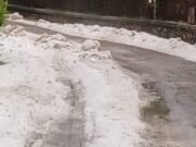Violenta grandinata in Valle Trompia: ghiaccio, interventi e frane