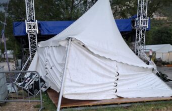 Maltempo, danni ingenti alla Festa della Valverde. Ma stasera sarà tutto ok